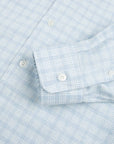Fedeli - Light Blue Check 'Alberto' Slim Fit Brushed Cotton Long Sleeve Shirt