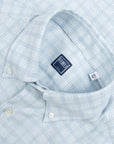 Fedeli - Light Blue Check 'Alberto' Slim Fit Brushed Cotton Long Sleeve Shirt