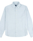 Fedeli - Light Blue Check 'Alberto' Slim Fit Brushed Cotton Long Sleeve Shirt