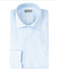 Light Blue Italian Linen Long Sleeve Shirt L/S SHIRTS Gherardi