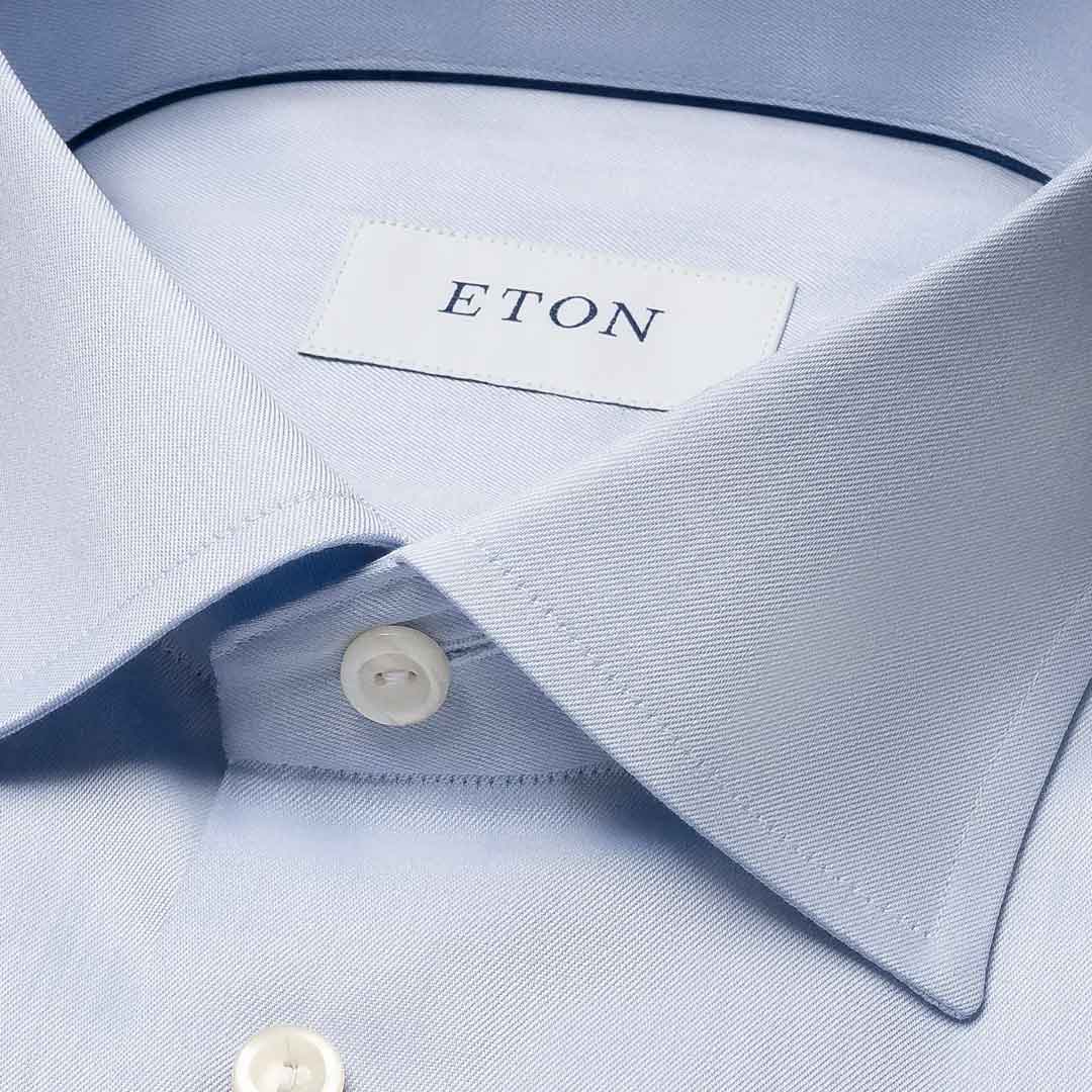 Eton - Light Blue Signature Twill Contemporary Fit Shirt L/S SHIRTS Eton