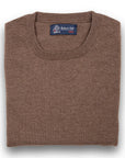 Robert Old - Mocha Brown Highclere Cashmere Crew Neck Sweater CASHMERE Robert Old