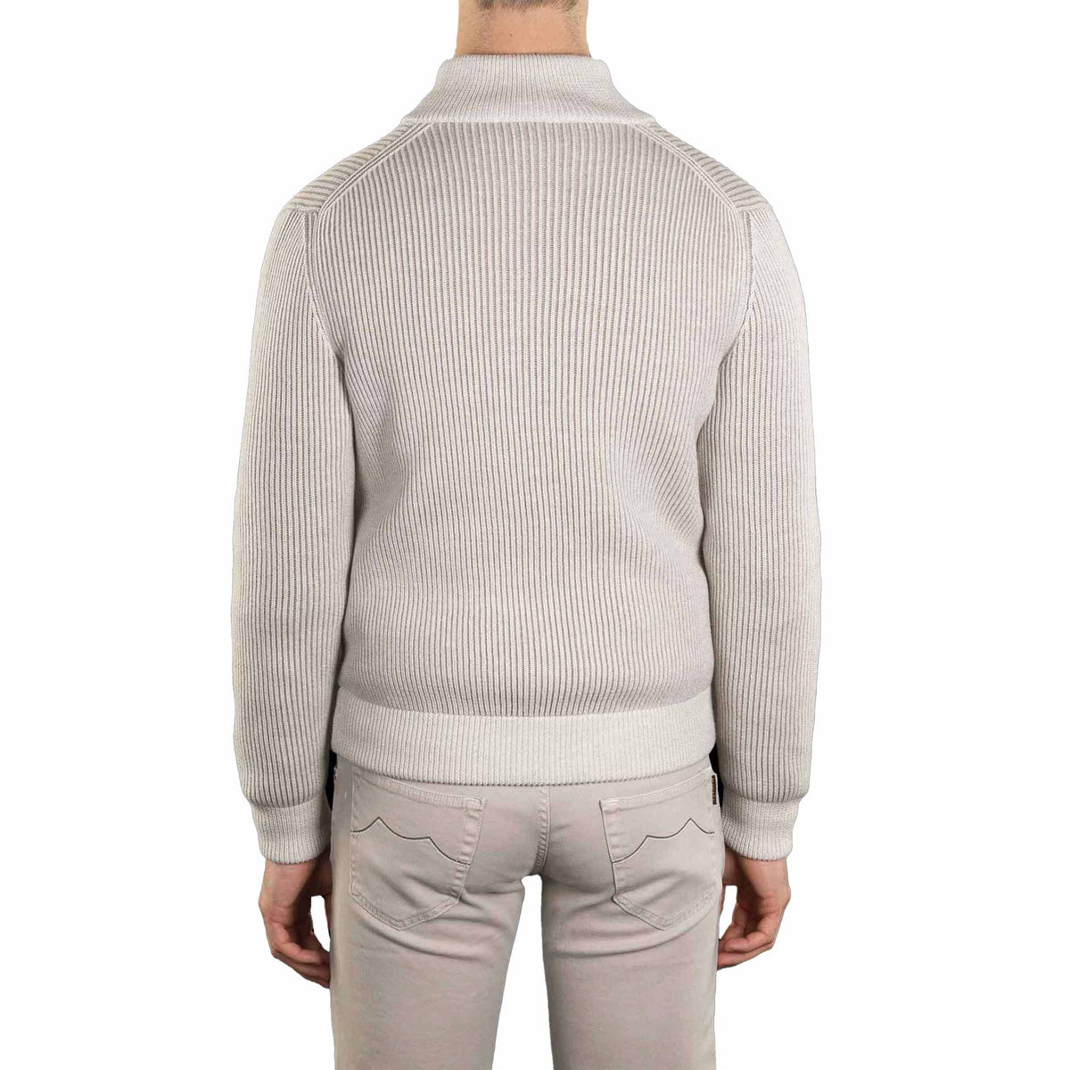 Moorer - Beige 'Arena' Merino Wool Bomber Jacket BLOUSONS MooRER