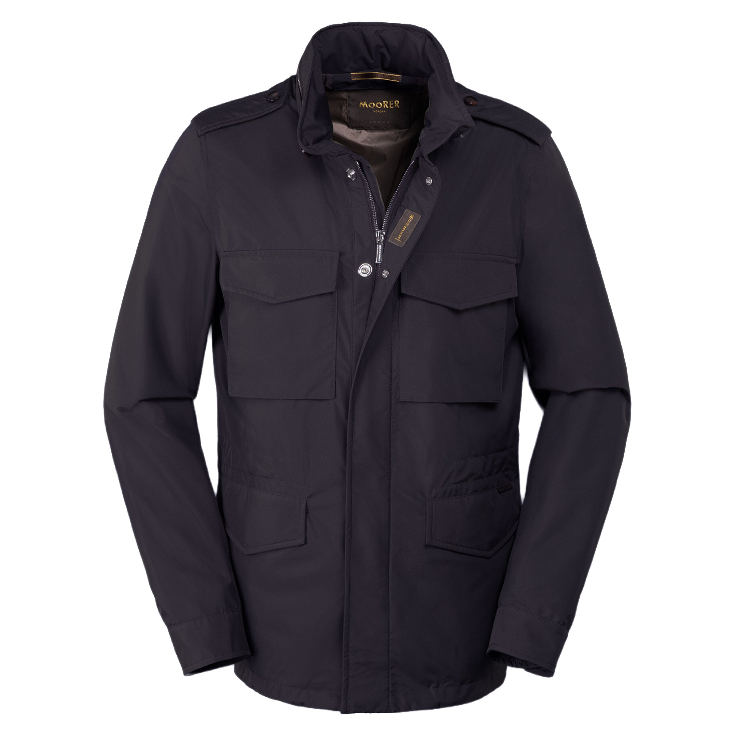 Moorer - Navy 'Denver' Waterproof Field Jacket BLOUSONS MooRER