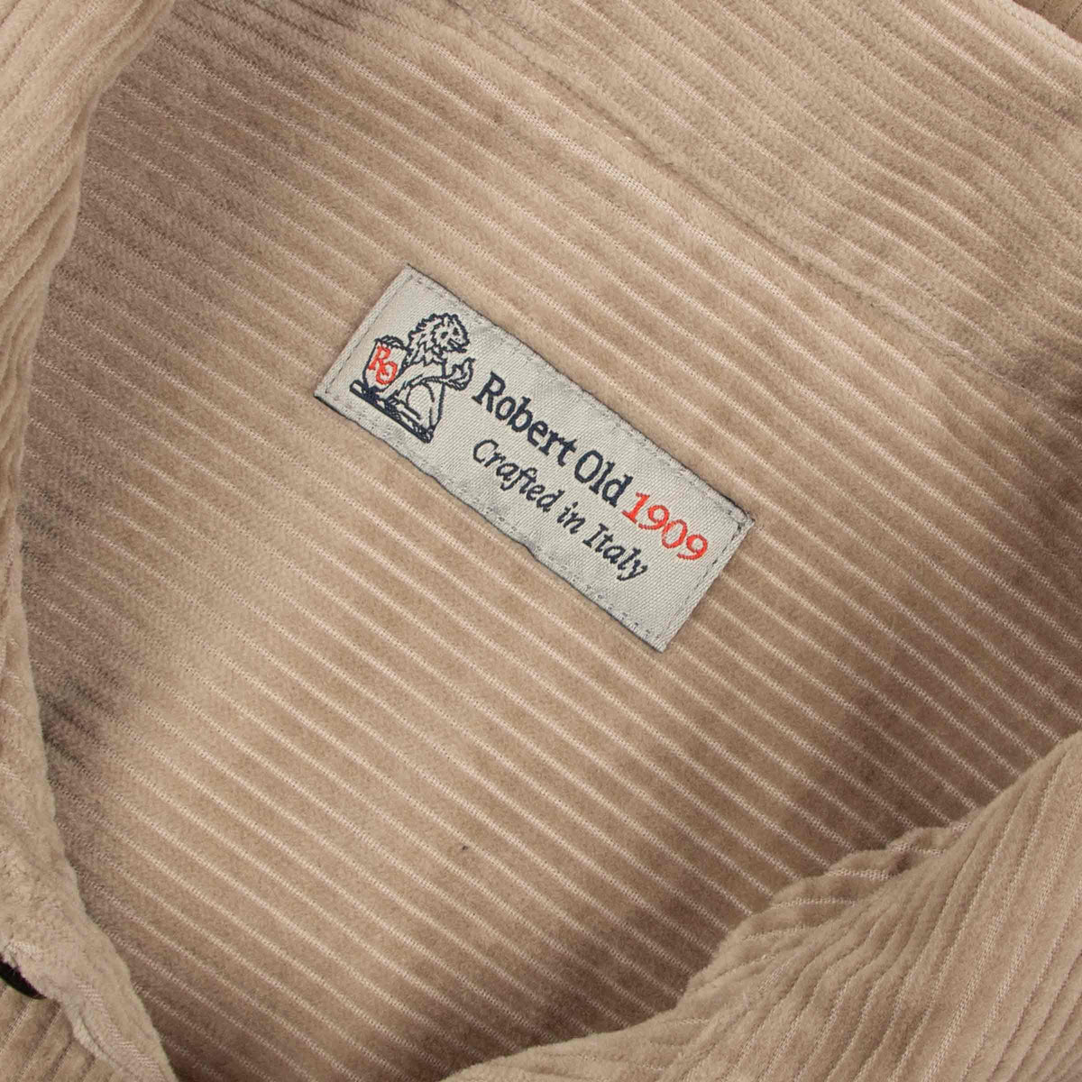 Mushroom Italian Cotton Corduroy Overshirt