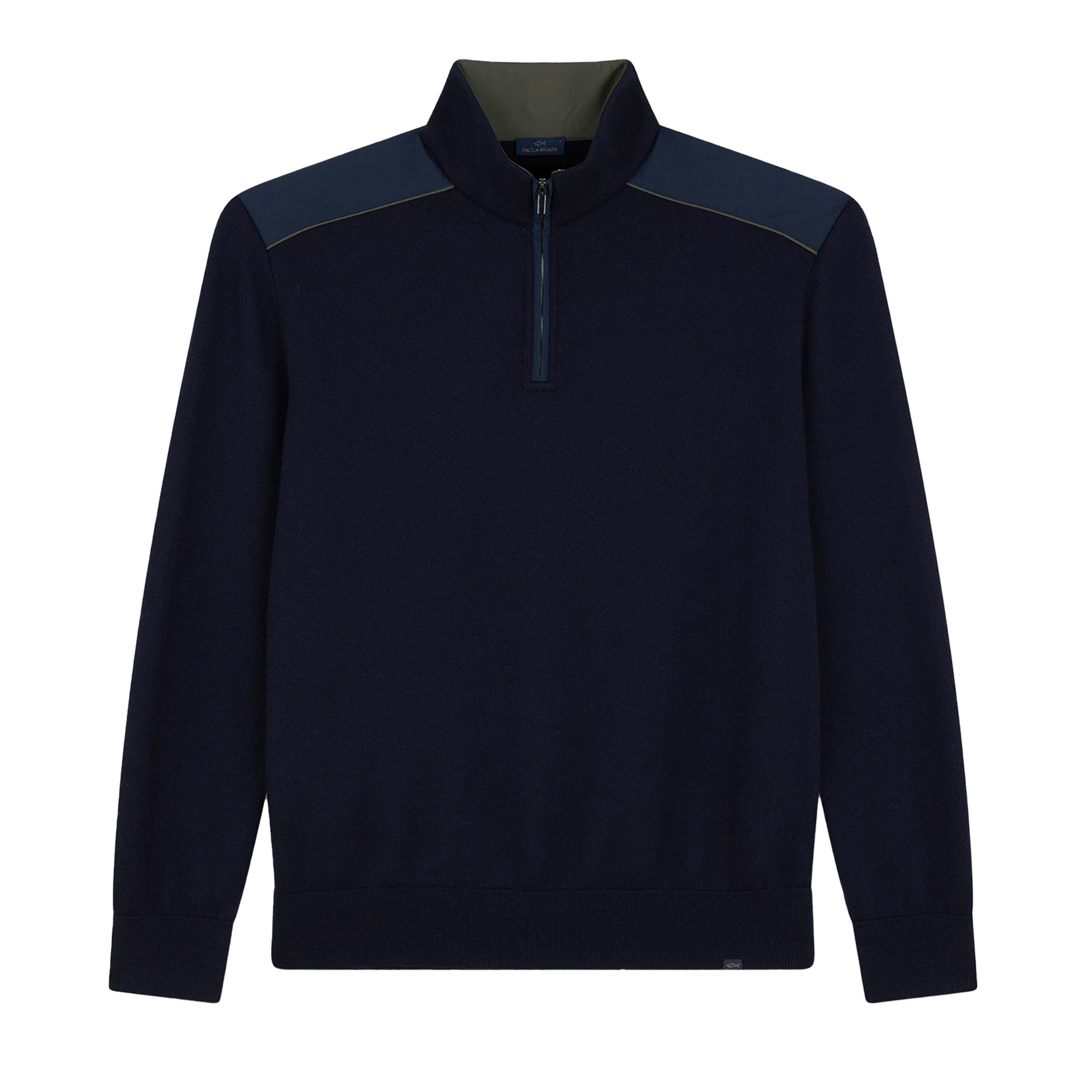 Paul & Shark - Navy with Typhoon® Platinum Quarter-Zip Wool Sweater KNITWEAR Paul & Shark