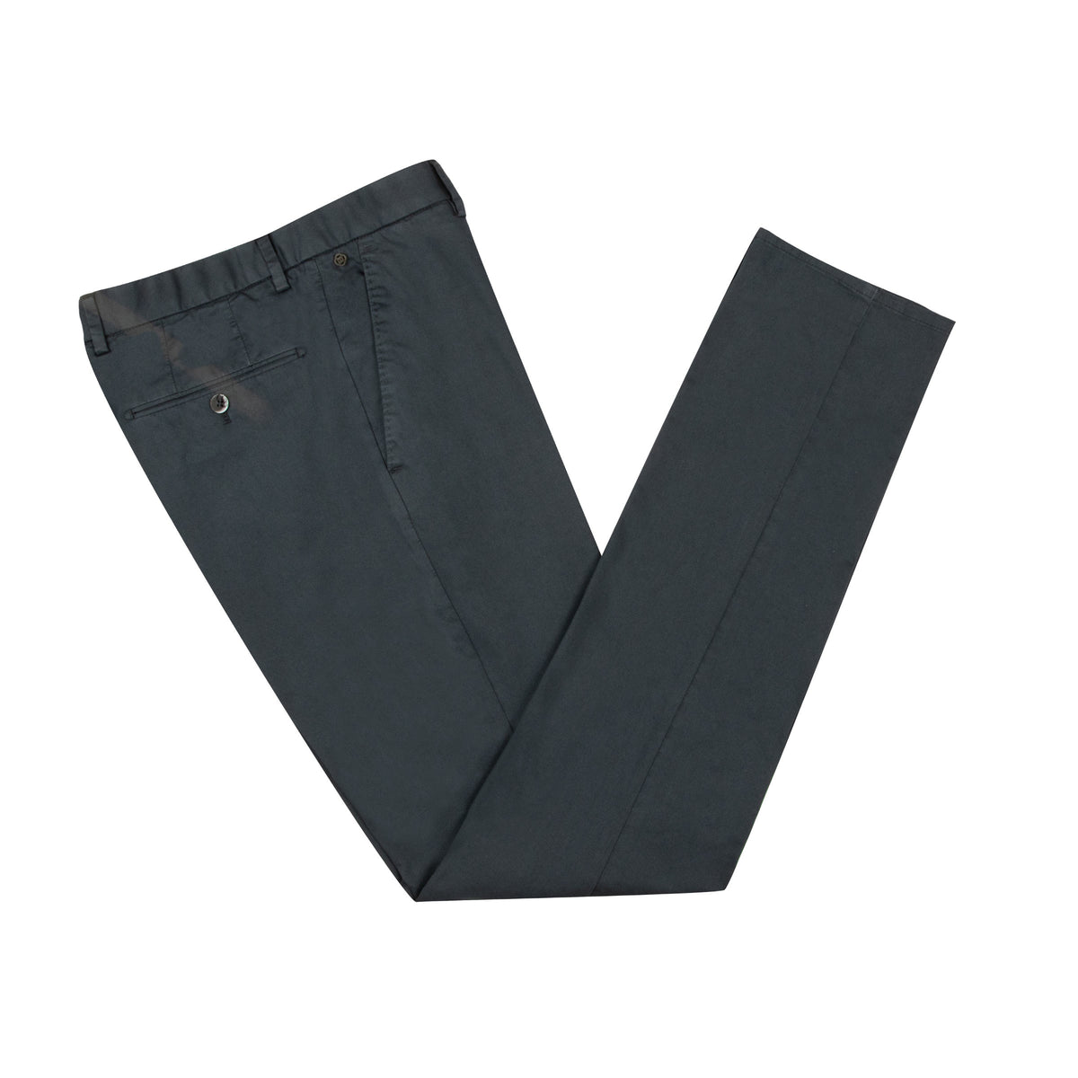 Navy Stretch Cotton Twill Slim Fit Chinos CASUAL TROUSERS Robert Old