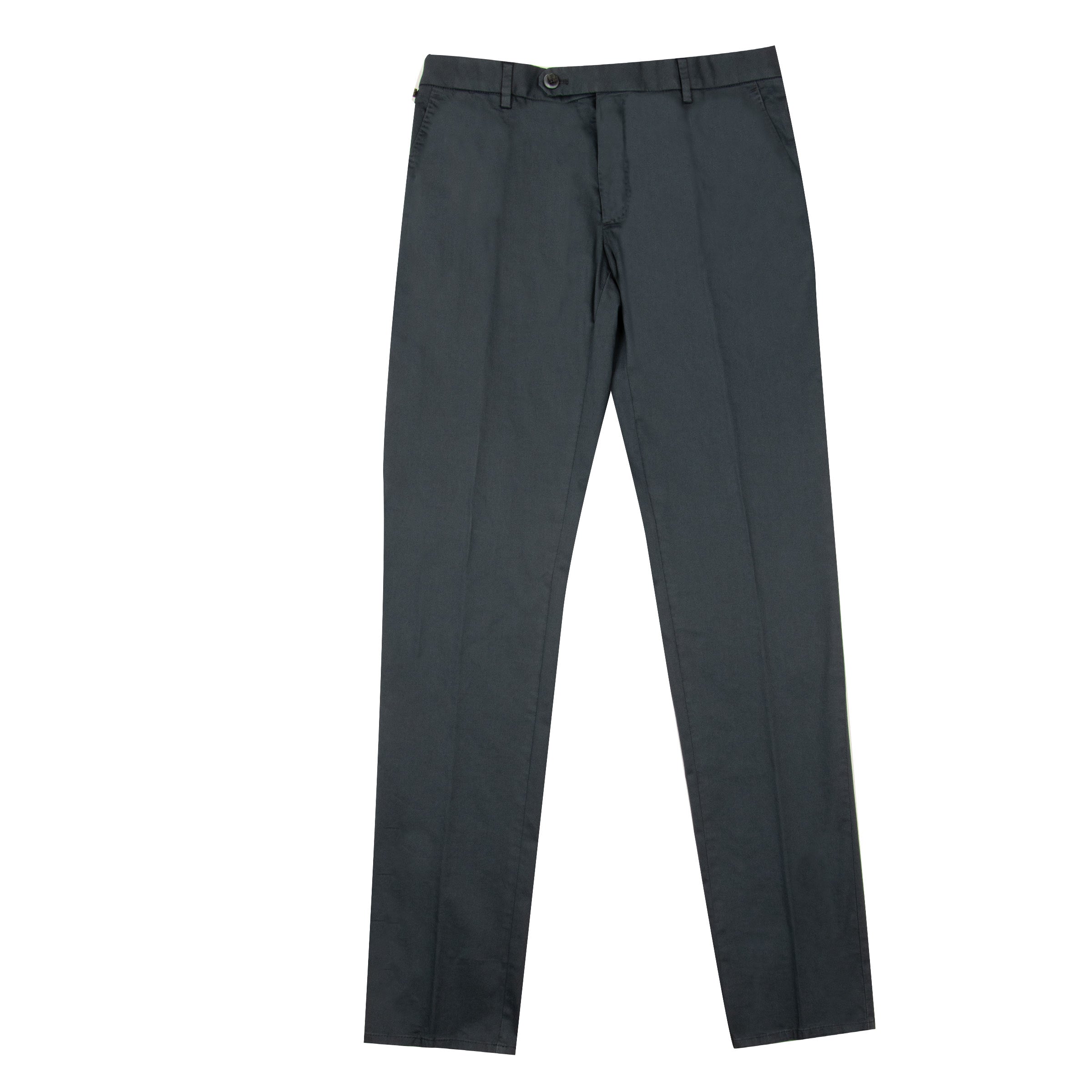 Navy Stretch Cotton Twill Slim Fit Chinos CASUAL TROUSERS Robert Old