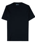 Navy Italian Cotton Contemporary Fit T-Shirt TEE SHIRTS Robert Old