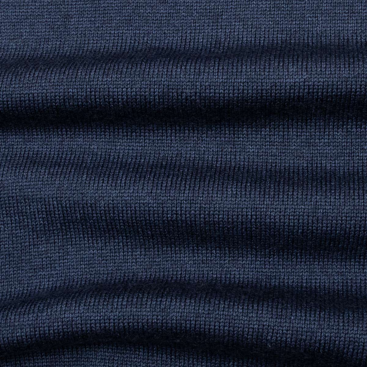 Robert Old - Navy Blue 100% Virgin Wool Long Sleeve Zip Neck Sweater KNITWEAR Robert Old