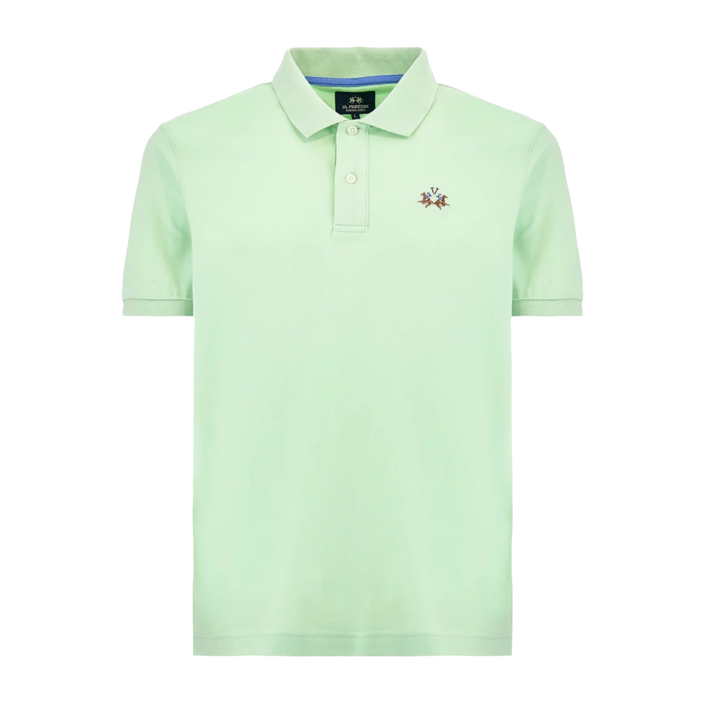 La Martina - Pastel Green Eduardo Cotton Piqué Polo Shirt S/S POLOS La Martina