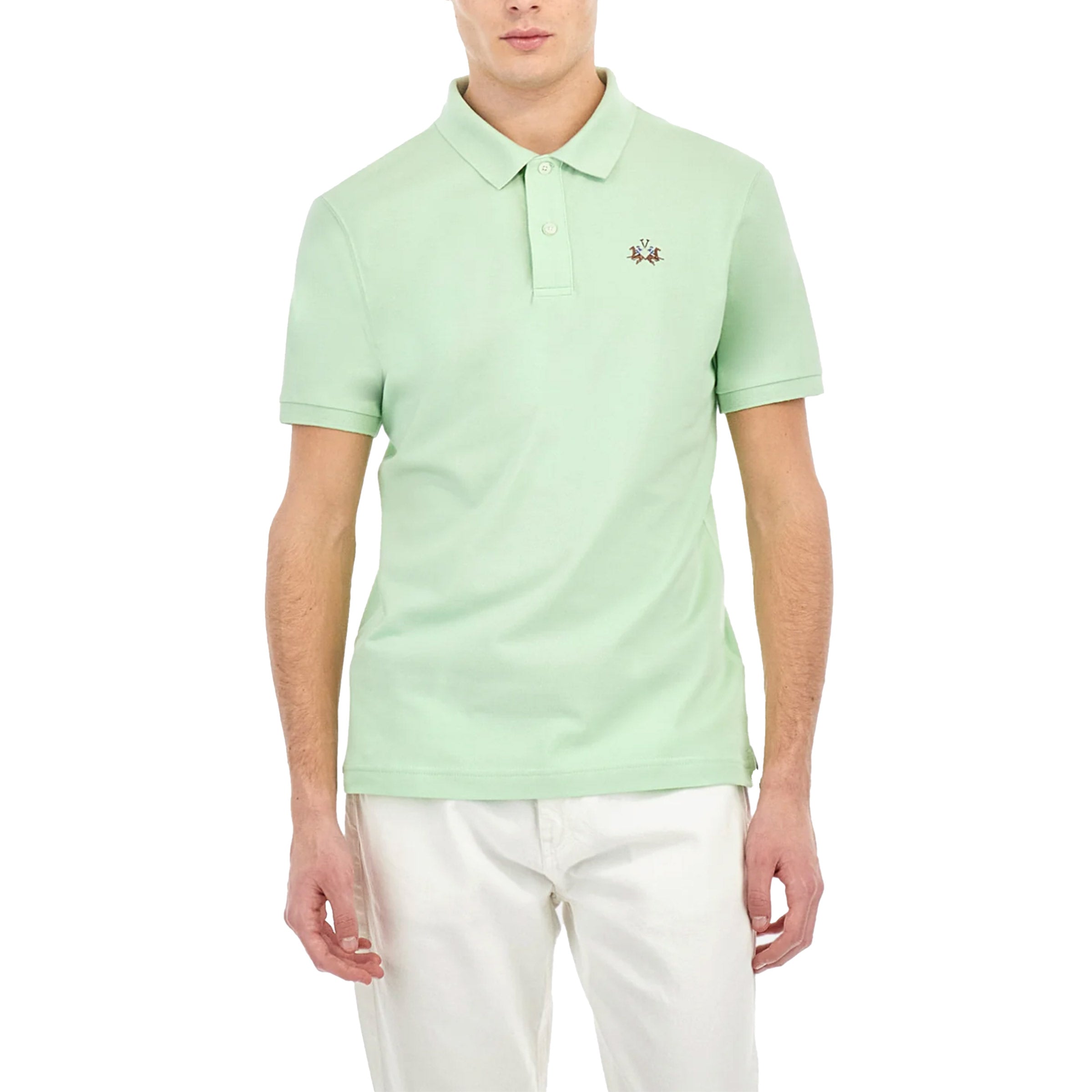 La Martina - Pastel Green Eduardo Cotton Piqué Polo Shirt S/S POLOS La Martina