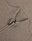 Invergary Reindeer 4ply Cashmere Quarter Zip Sweater