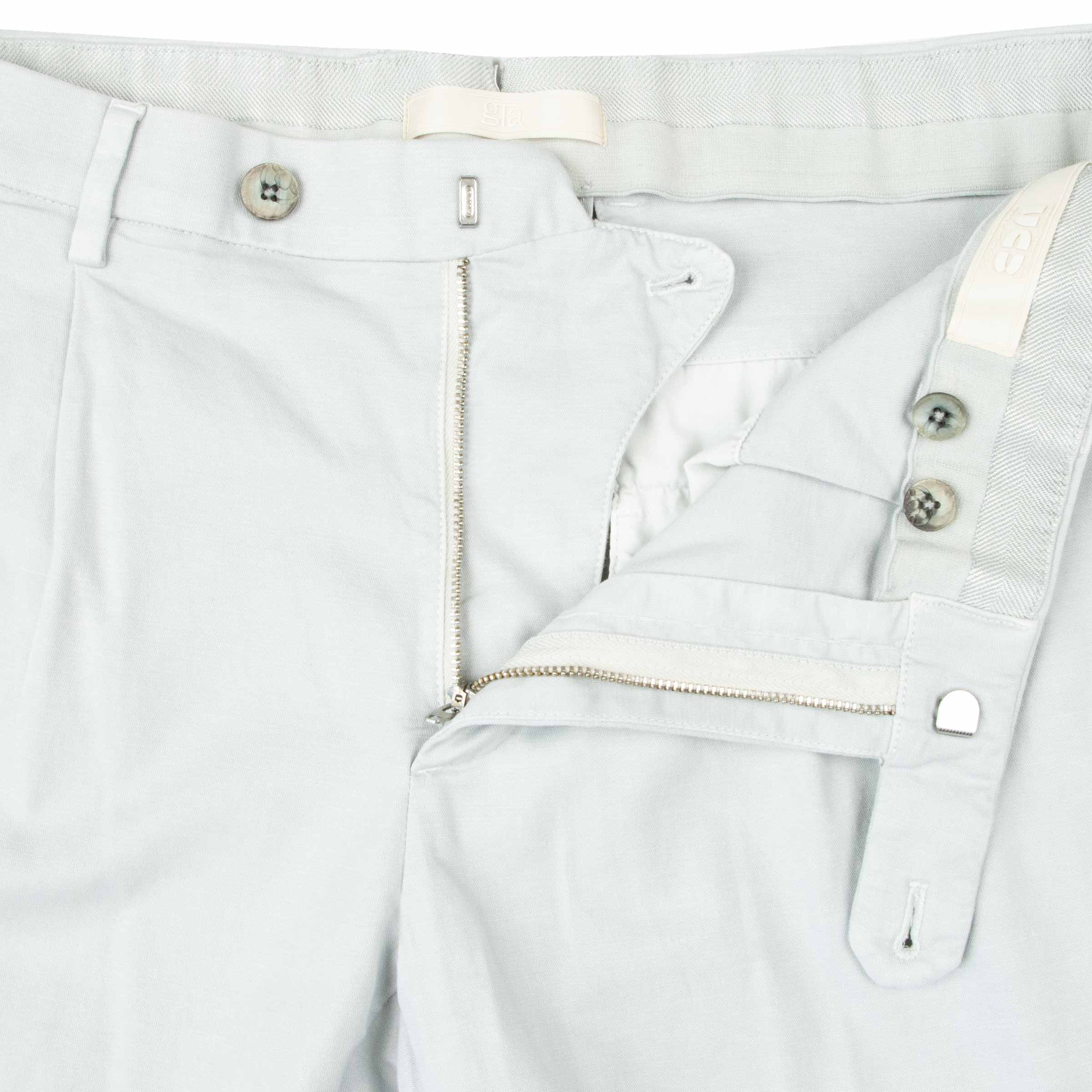 Robert Old - Pearl Grey Stretch Cotton Twill Slim Fit Chinos CASUAL TROUSERS Robert Old