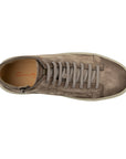 Santoni - Brown Suede High-Top Sneakers SHOES Santoni