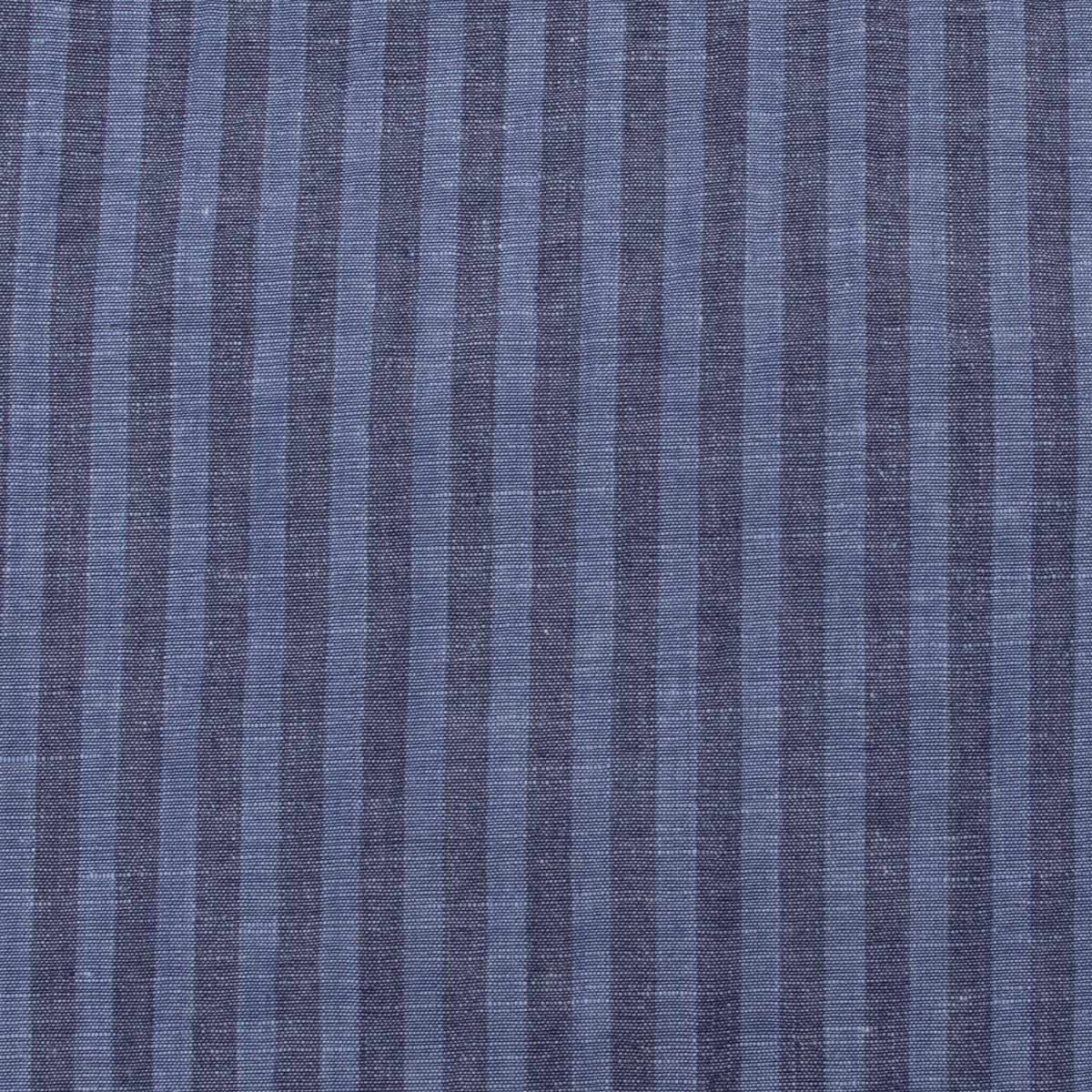 Navy Striped Seersucker Italian Cotton & Linen Shirt S/S SHIRTS Robert Old