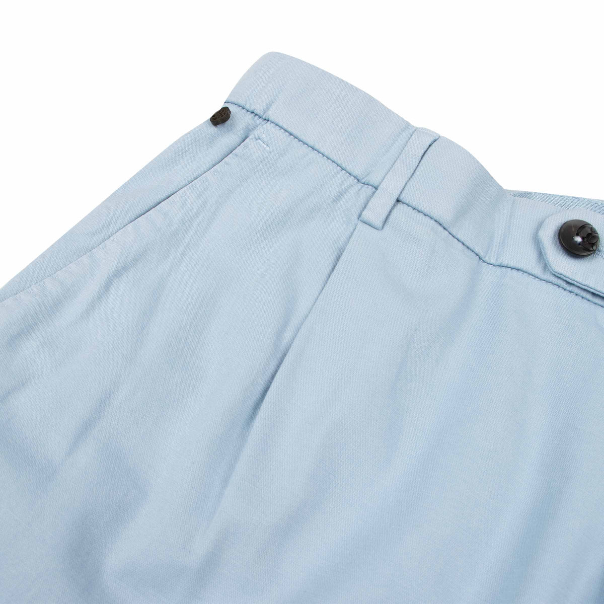 Sky Blue Stretch Cotton &amp; Linen Twill Chinos CASUAL TROUSERS Robert Old