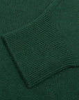 Robert Old - Bottle Green Tobermorey 4ply V-Neck Cashmere Sweater