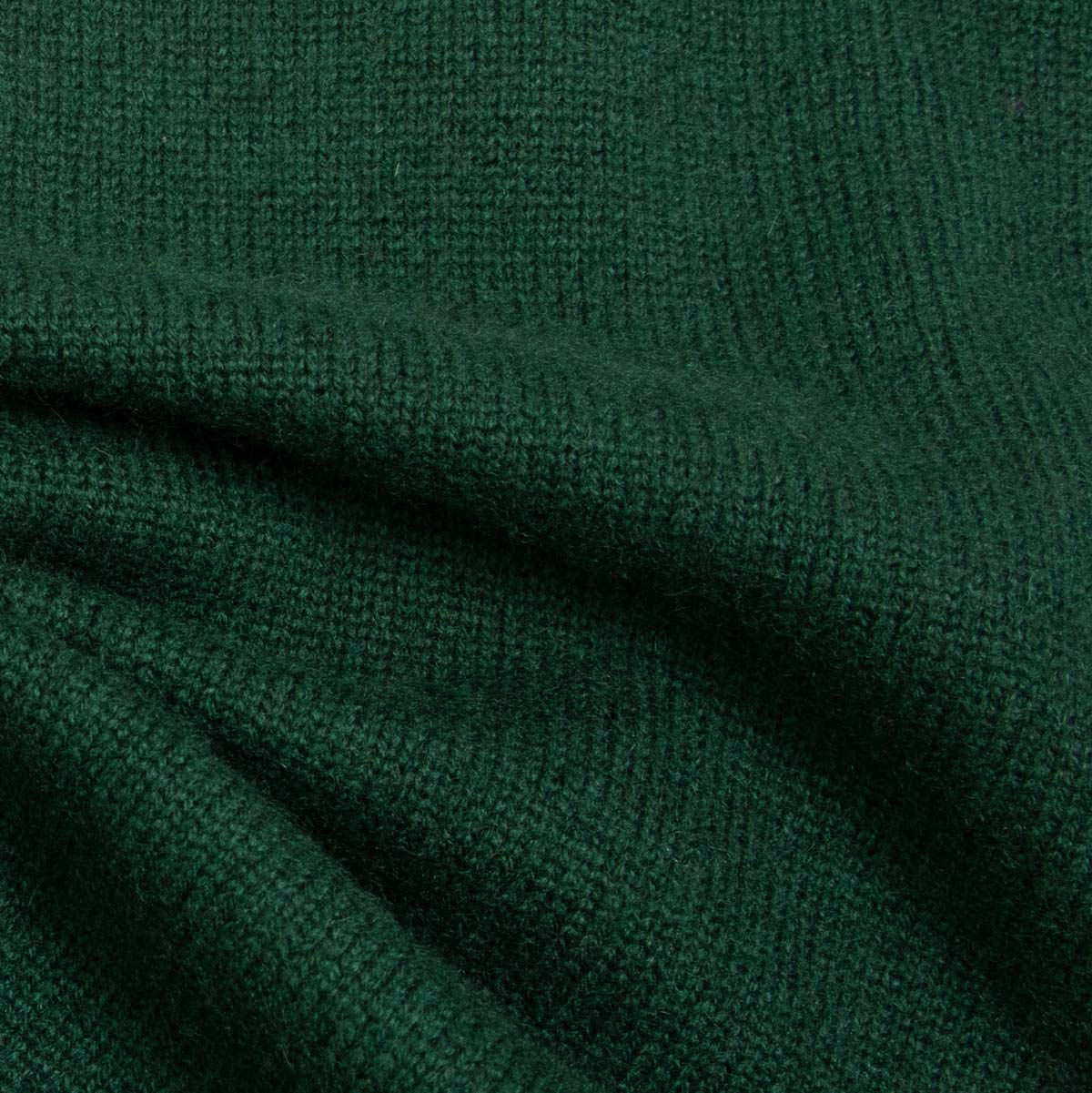 Robert Old - Bottle Green Tobermorey 4ply V-Neck Cashmere Sweater