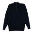Robert Old - The Wellington Cashmere Ribbed Zip Neck Sweater - Nero Navy / Charcoal CASHMERE Robert Old