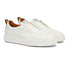 Santoni - White Tumbled Leather Slip-on Sneaker SHOES Santoni