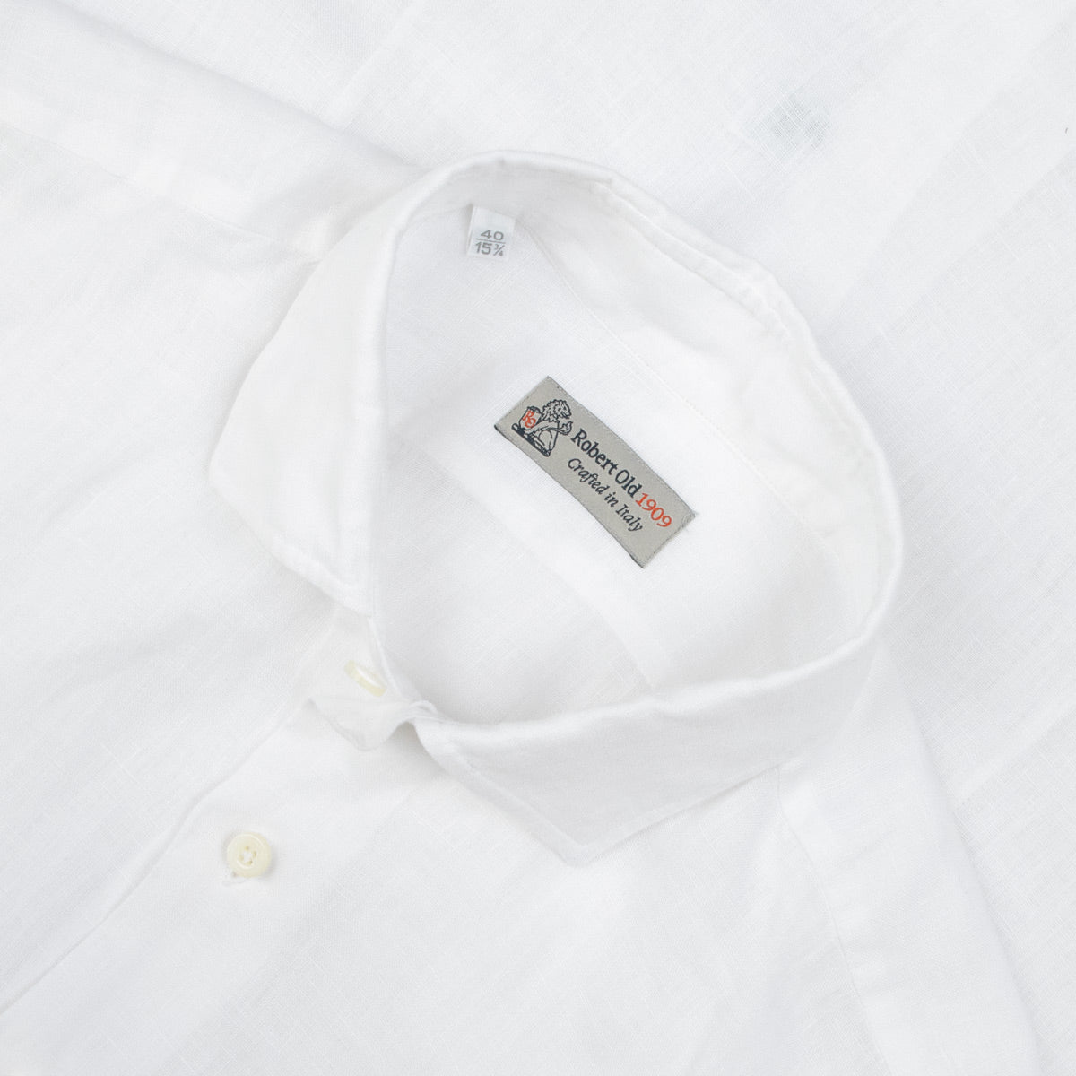 White Italian Linen Slim Fit Long Sleeve Shirt
