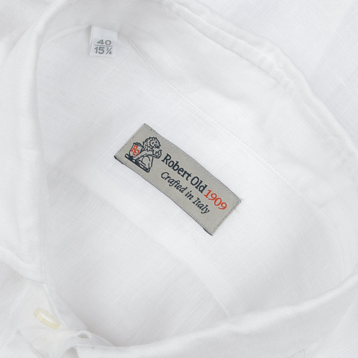 White Italian Linen Slim Fit Long Sleeve Shirt