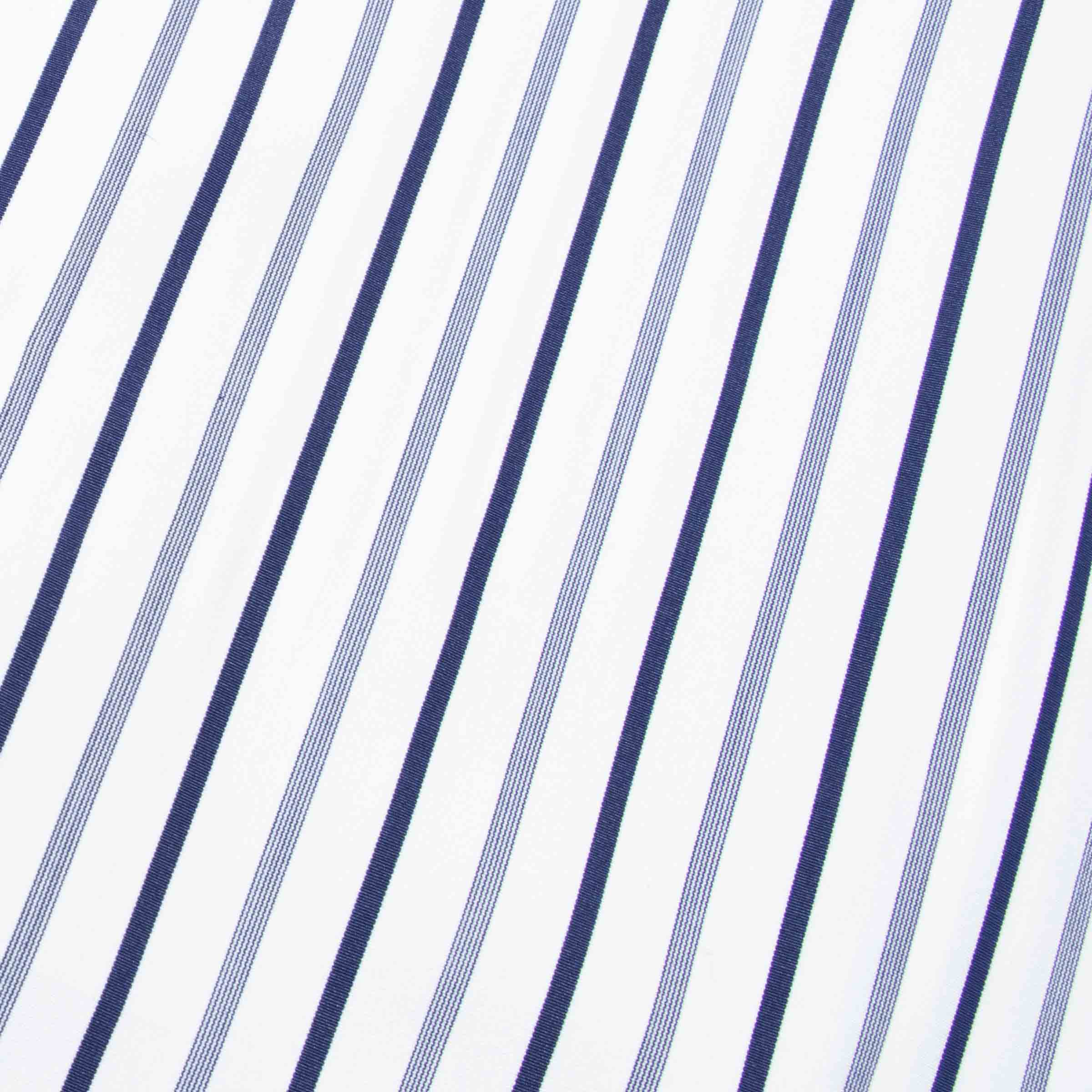 Robert Old - White and Blue Stripe Italian Cotton Long Sleeve Shirt L/S SHIRTS Robert Old