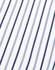 Robert Old - White and Blue Stripe Italian Cotton Long Sleeve Shirt L/S SHIRTS Robert Old