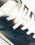 Woolrich - Navy Gravel Sneakers in Nylon with Suede Inserts SHOES WOOLRICH