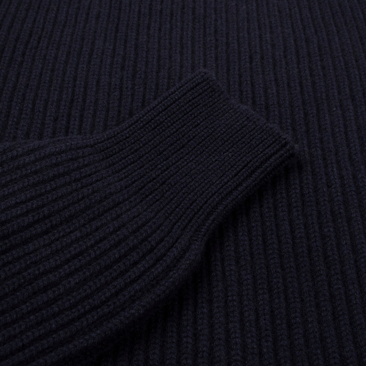 Dark Navy Torridon 8Ply Cashmere Shawl Collar Pullover CASHMERE Robert Old
