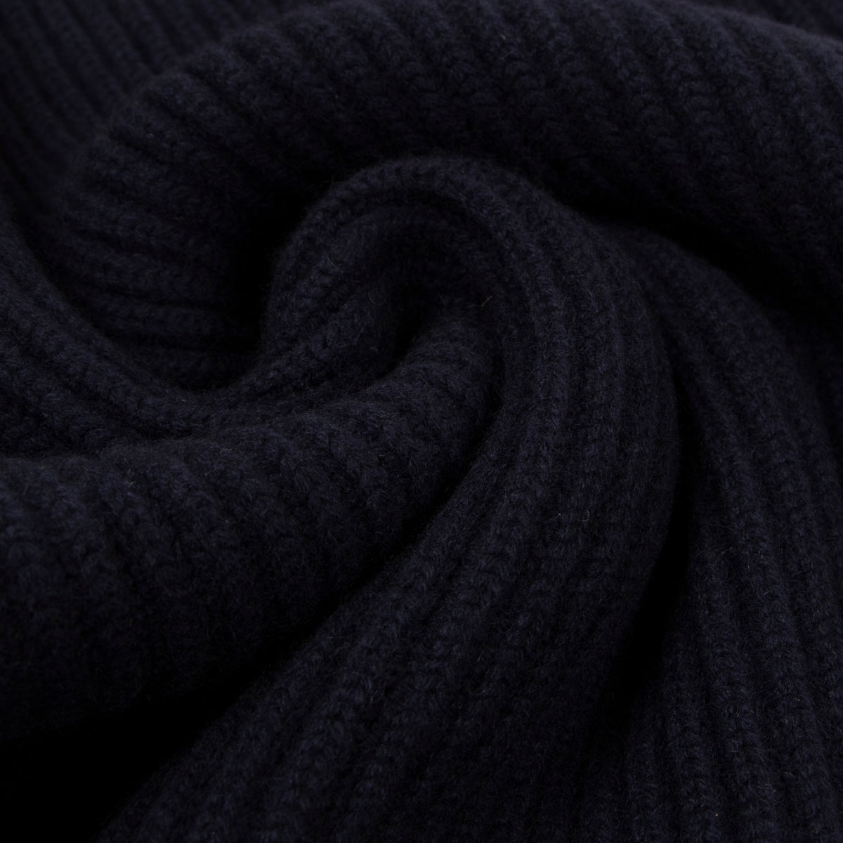 Dark Navy Torridon 8Ply Cashmere Shawl Collar Pullover CASHMERE Robert Old