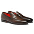 Santoni - Brown Polished Leather Penny Loafer SHOES Santoni