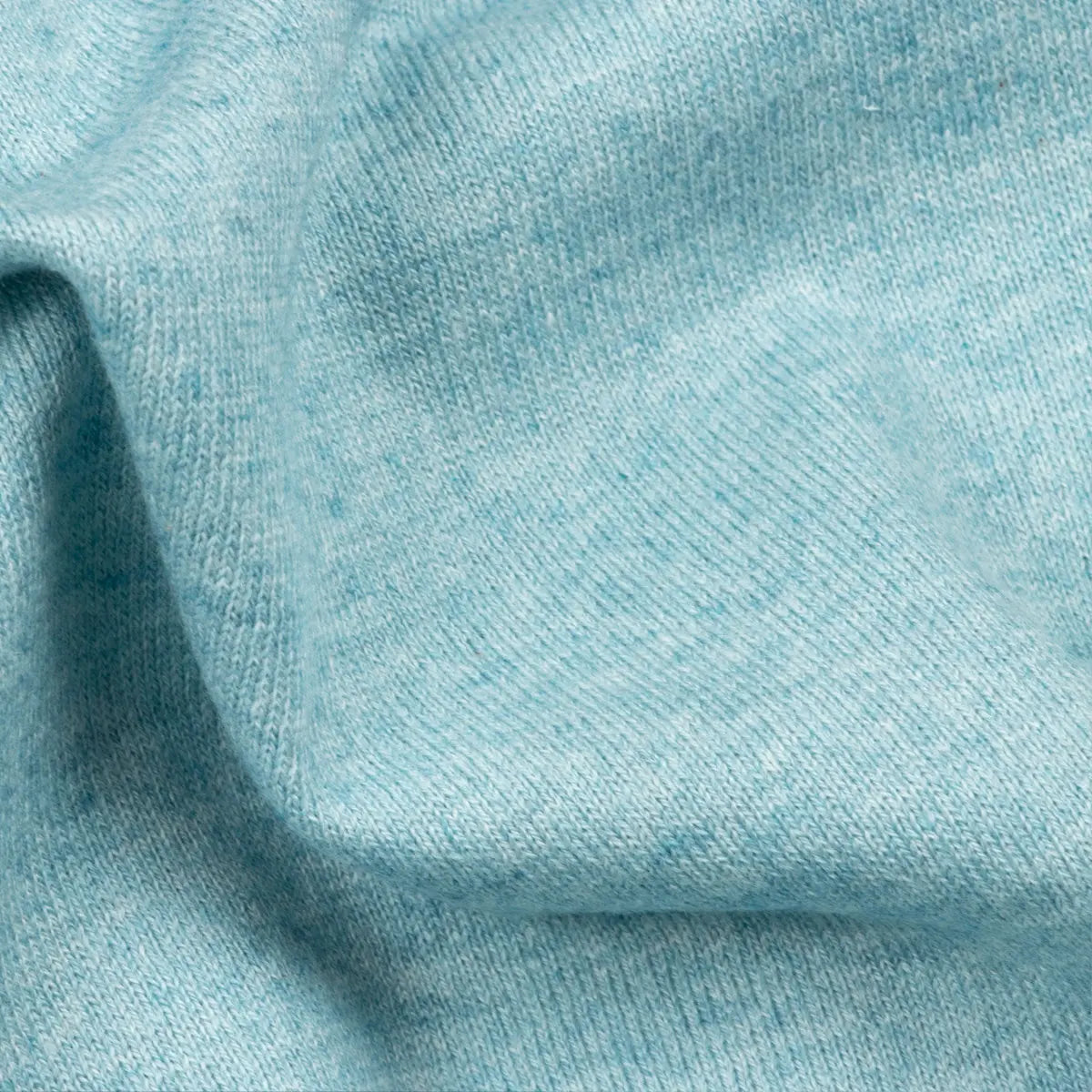 Aqua Cashmere & Cotton Crewneck KNITWEAR Robert Old