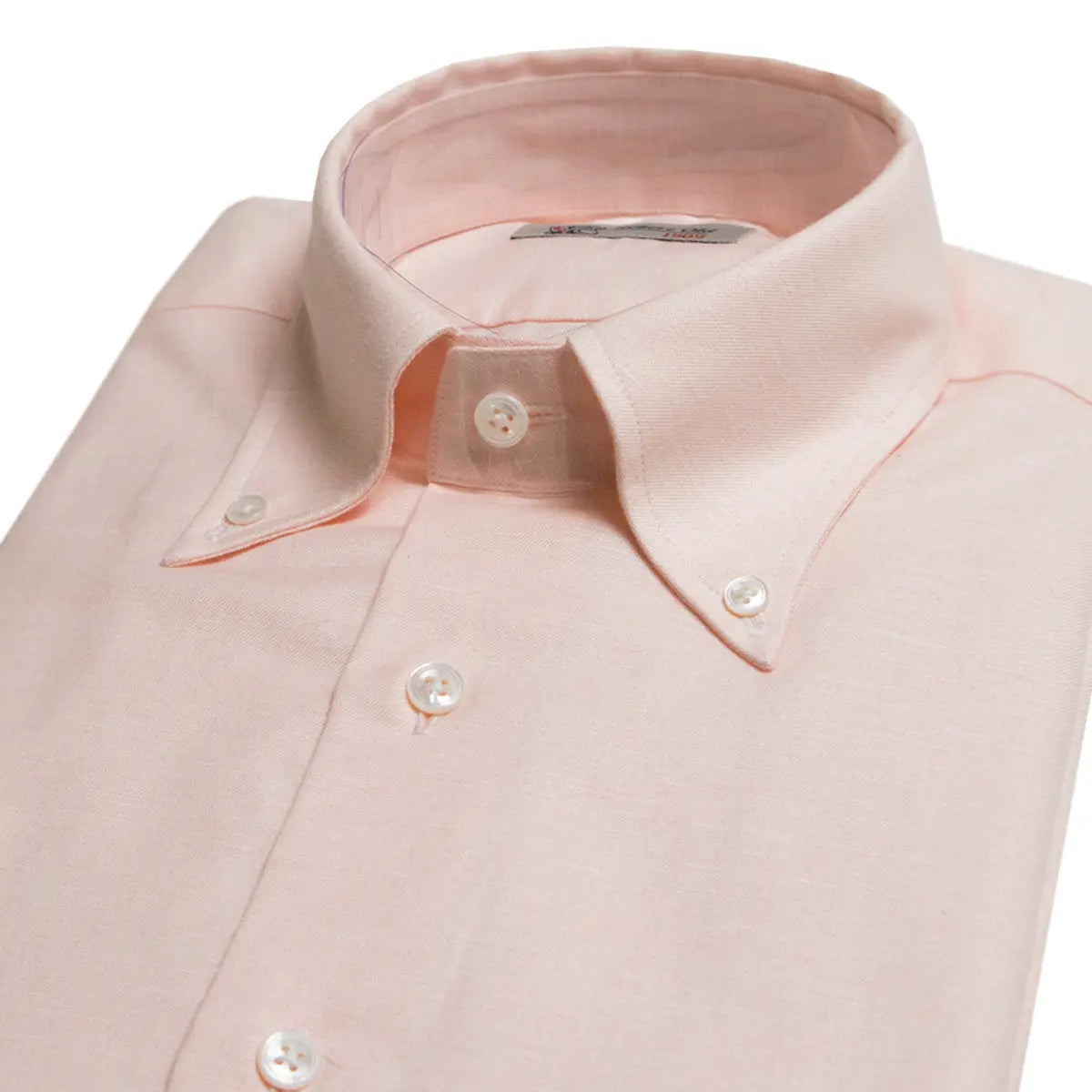 Pink Swiss Cotton &amp; Linen Long Sleeve Shirt L/S SHIRTS Robert Old