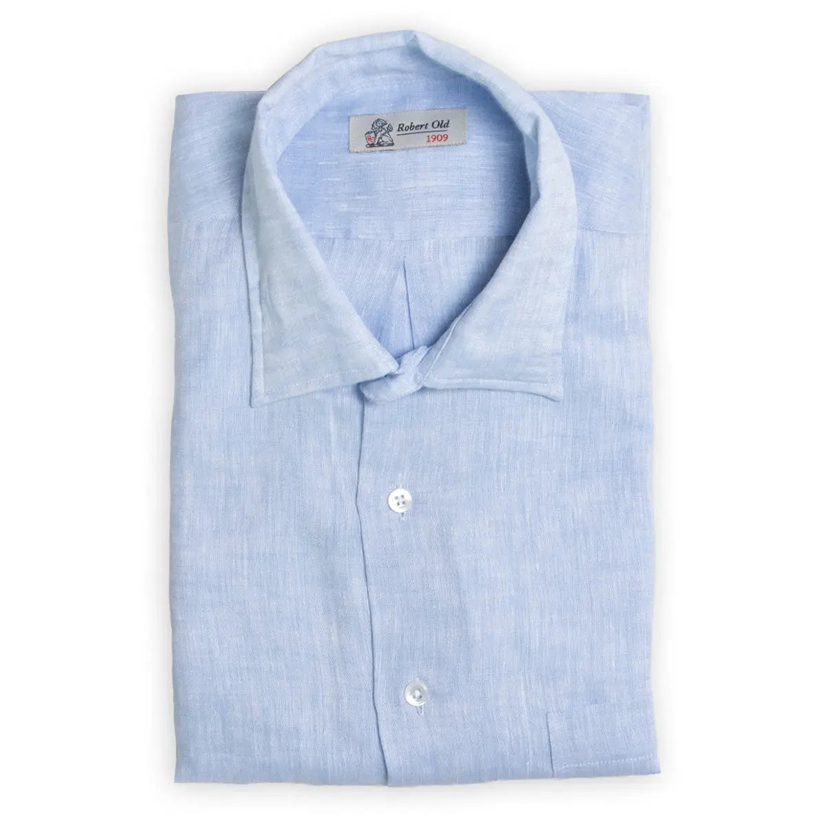Sky Blue Linen Long Sleeve Shirt L/S SHIRTS Robert Old