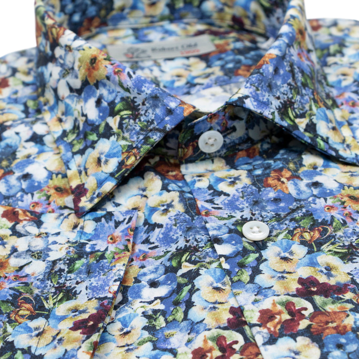 Floral 100% Swiss Cotton Short Sleeve Shirt S/S SHIRTS Robert Old
