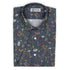 Navy Floral Swiss Cotton Short Sleeve Shirt S/S SHIRTS Robert Old