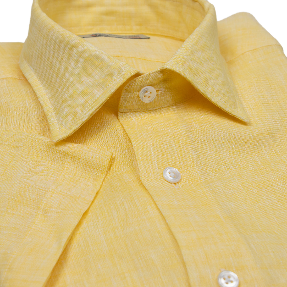 Yellow Linen Short Sleeve Shirt S/S SHIRTS Robert Old
