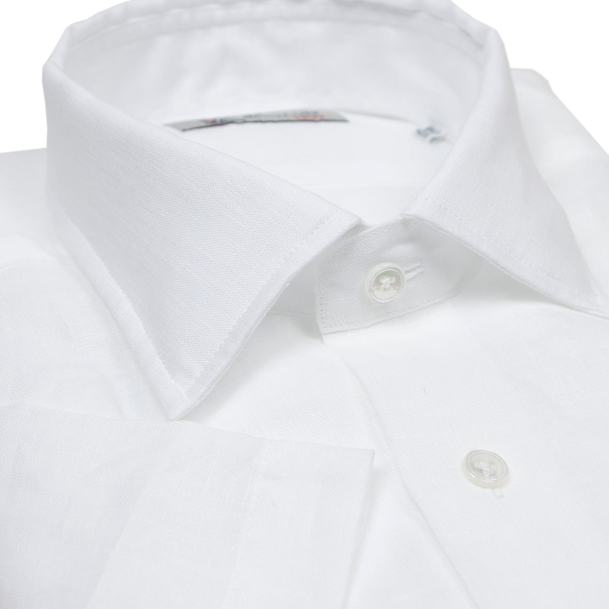 White Linen Short Sleeve Shirt S/S SHIRTS Robert Old