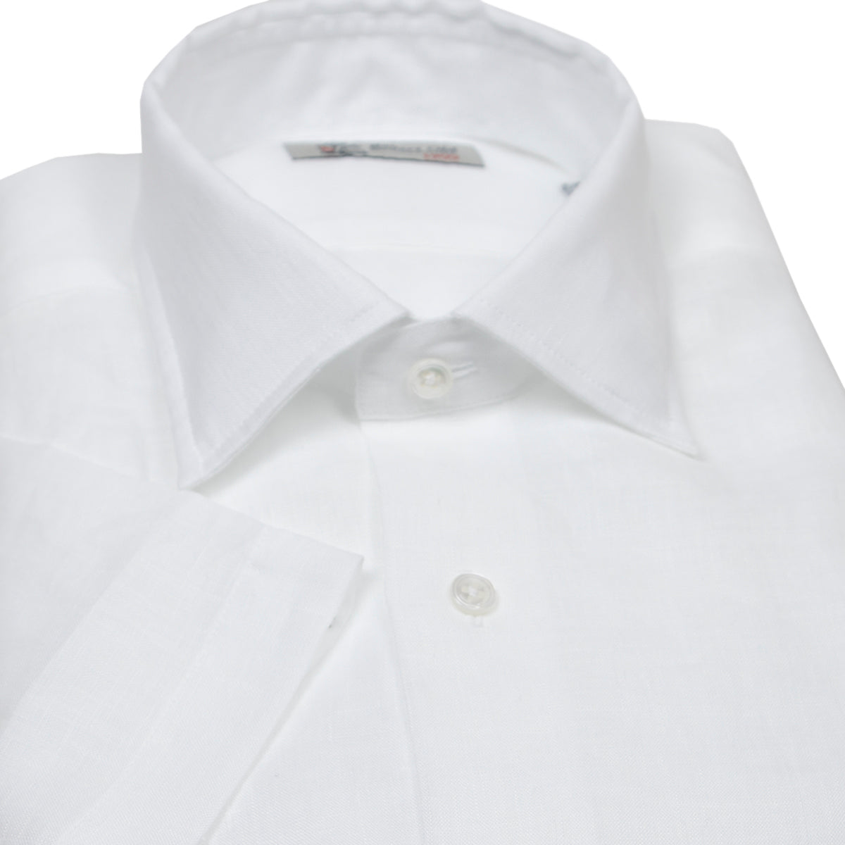 White Linen Short Sleeve Shirt S/S SHIRTS Robert Old