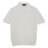 White Linen Open Collar Knitted Polo Shirt S/S POLOS Robert Old