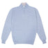 Fedeli - Blue Marl Cashmere & Linen Quarter Zip KNITWEAR FEDELI