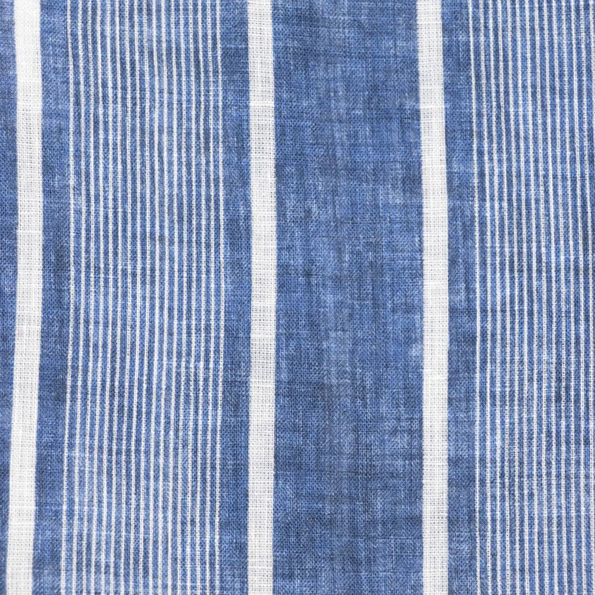 Fedeli - Bold Blue Stripe Linen Long Sleeve Shirt L/S SHIRTS FEDELI