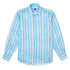 Fedeli - Turquoise Stripe Linen Long Sleeve Shirt L/S SHIRTS FEDELI