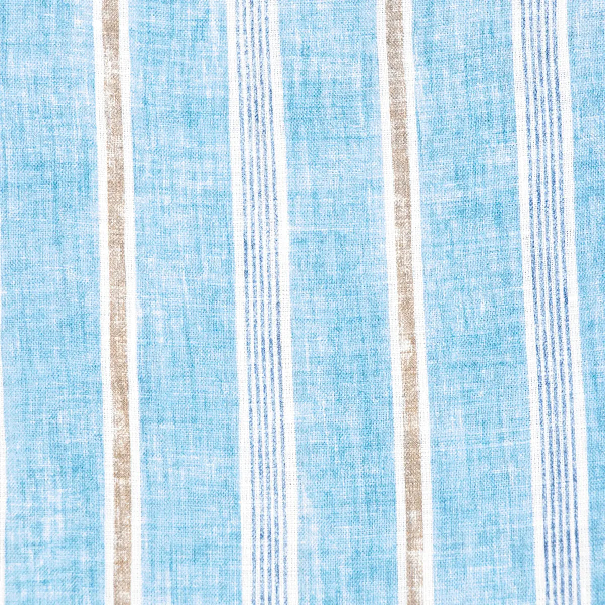 Fedeli - Turquoise Stripe Linen Long Sleeve Shirt L/S SHIRTS FEDELI