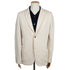 Cream Linen & Cotton Italian Knitted Unstructured Blazer KNITWEAR Robert Old