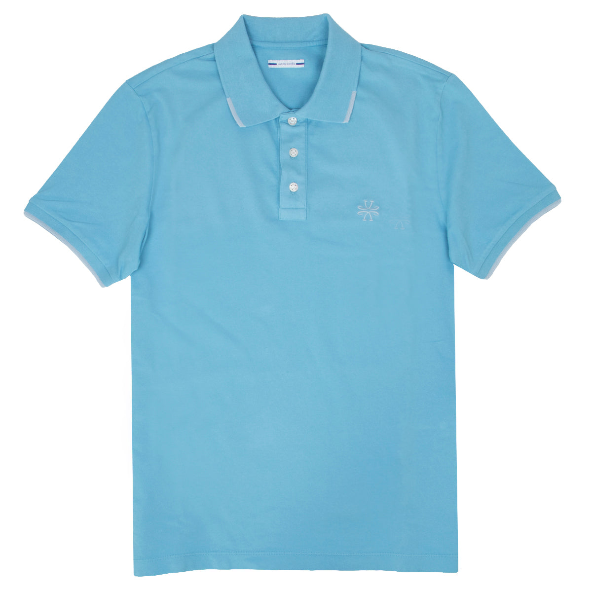 Jacob Cohen - Sky Blue Cotton Polo Shirt S/S POLOS Jacob Cohen