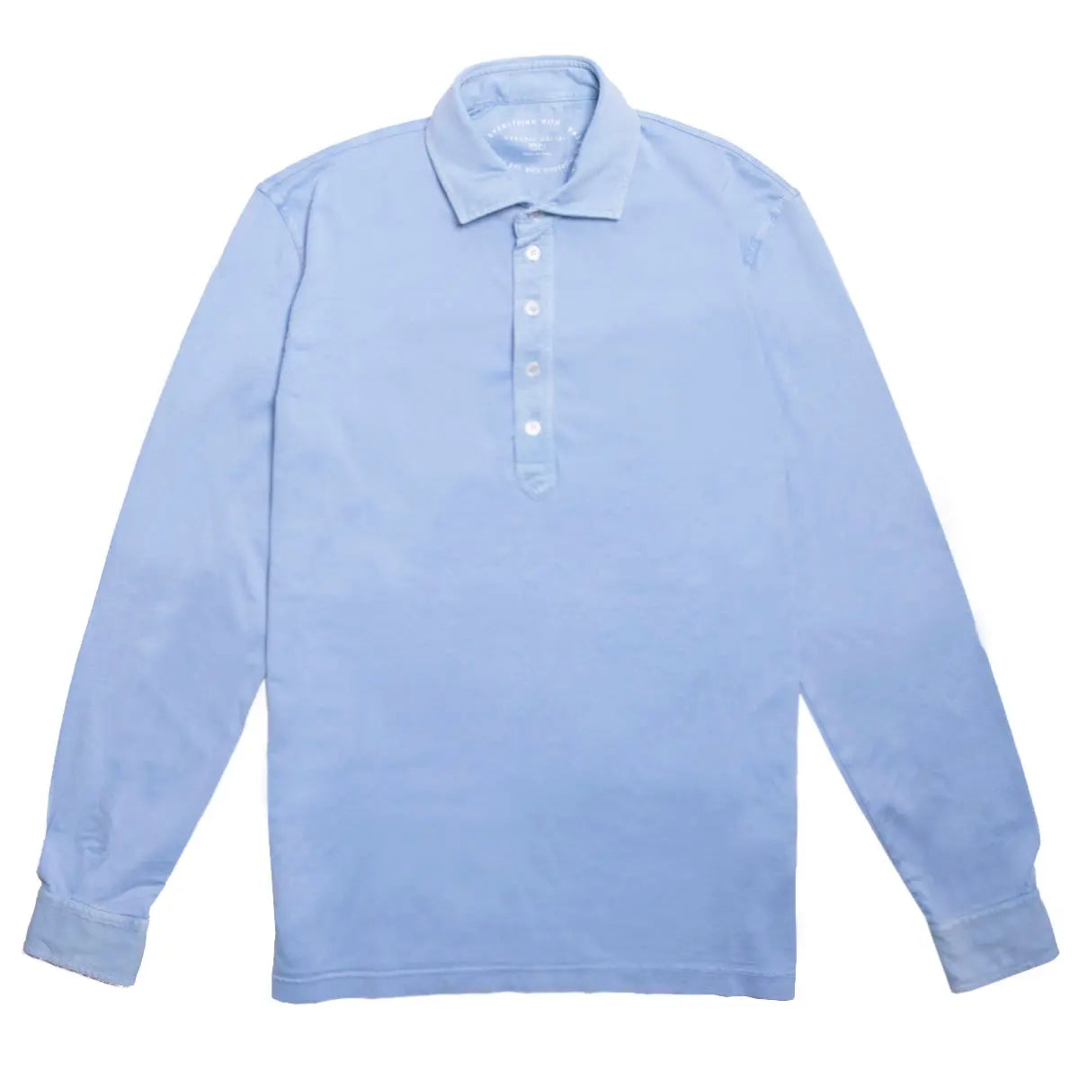 Fedeli - Light Blue 100% Cotton Jersey Polo Shirt S/S POLOS FEDELI