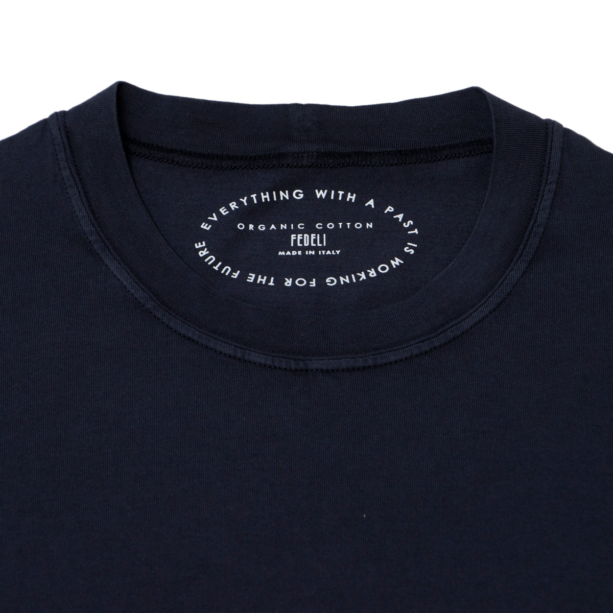 Fedeli - Navy 100% Organic Cotton Jersey T-Shirt TEE SHIRTS FEDELI